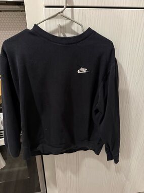 Nike Black Pullover Sweatshirt with White Swoosh
